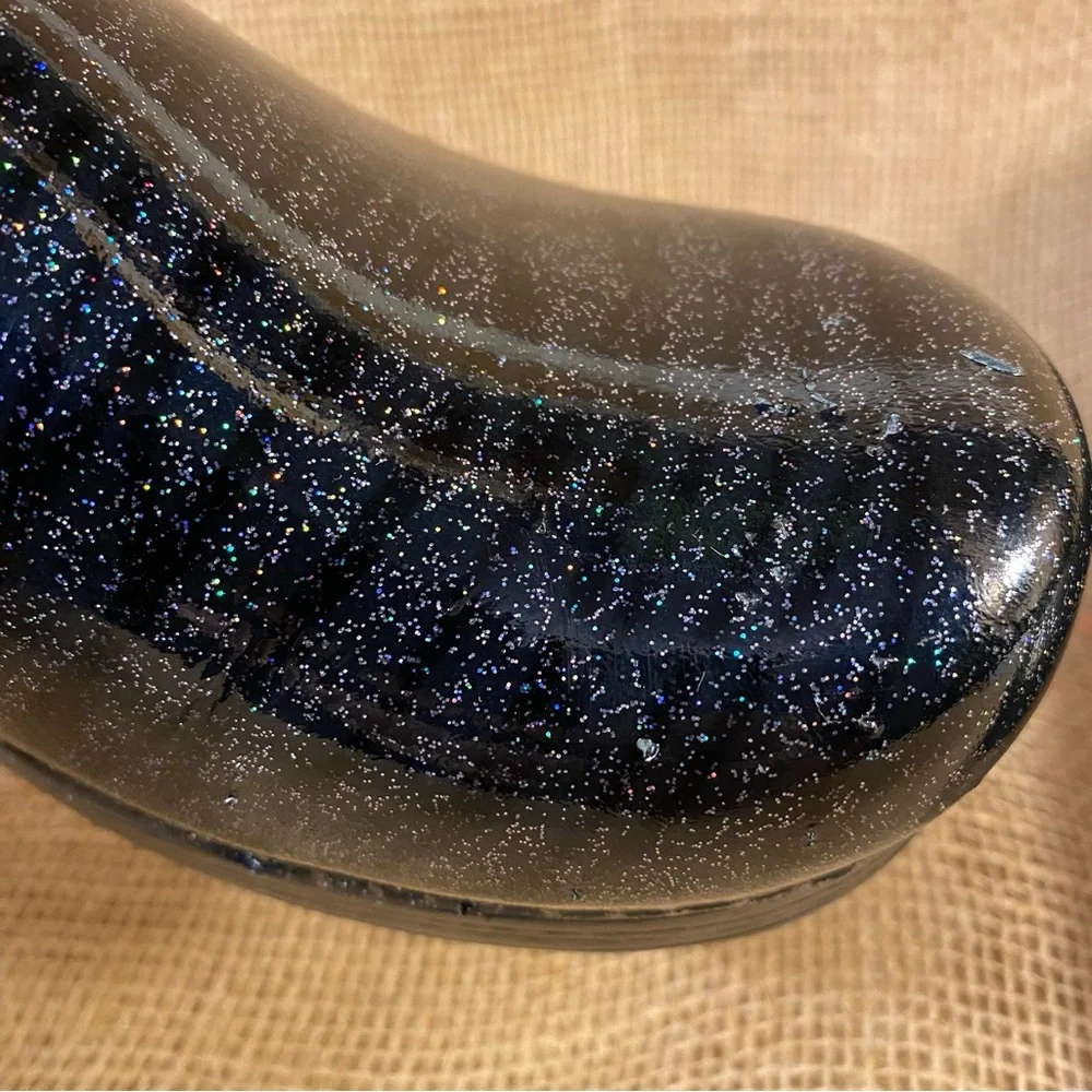 Dansko clogs black with sparkles leather professional womens size 8.5 EU 39 - Picture 12 of 13